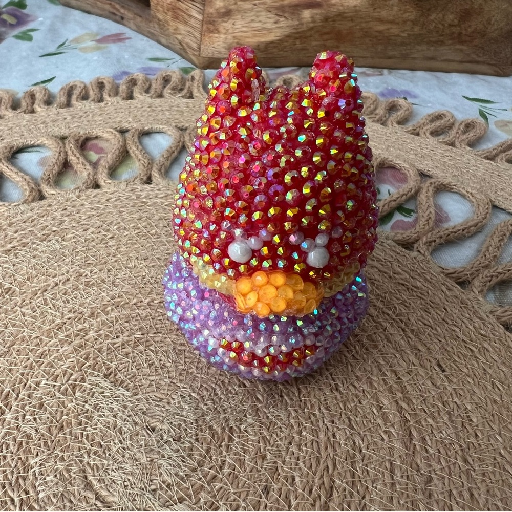 Batman Bedazzled Rubber Duck Colorful Beaded